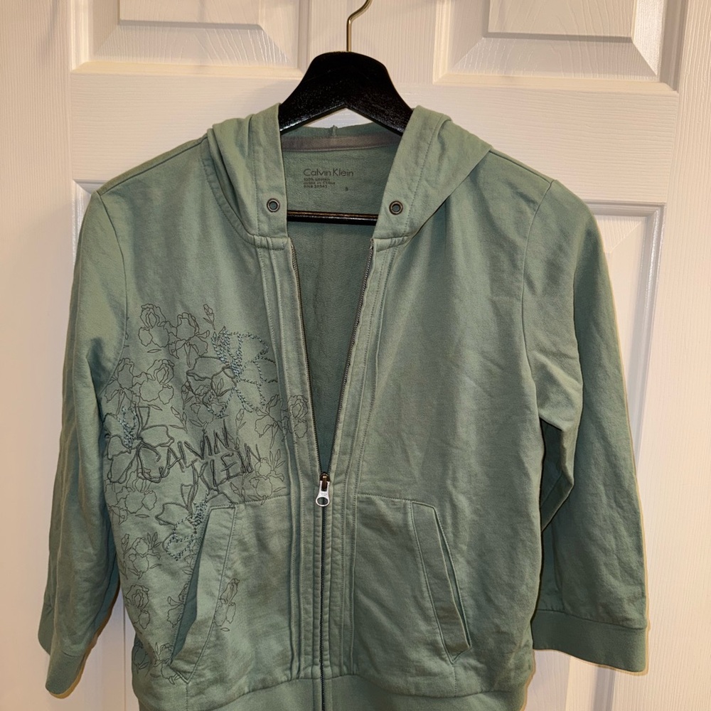 Calvin Klein Women’s Zip-Up Hoodie Jacket, Y2K Vintage - Size Small - Picture 8 of 9